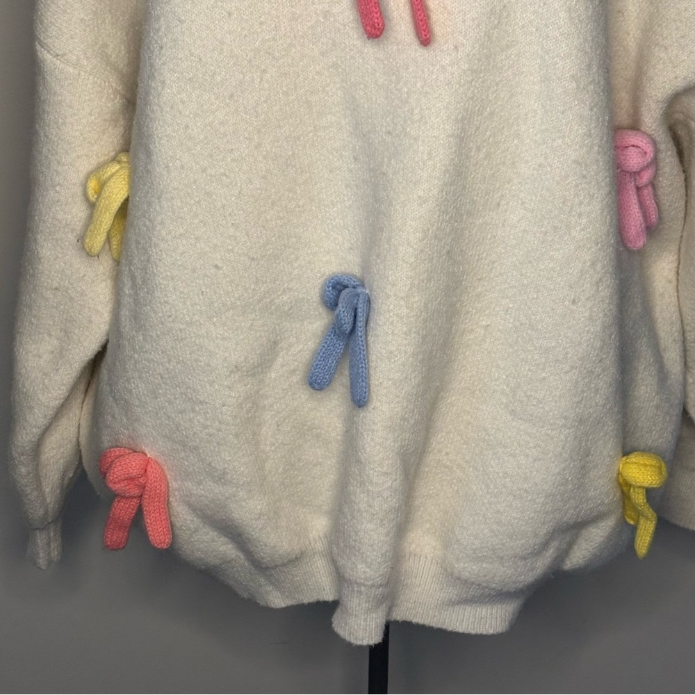 🎀CIDER🎀 Colorful Bow Sweater - Picture 3 of 9